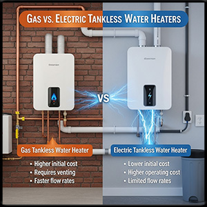 Gas vs Electric Tankless Water Heaters